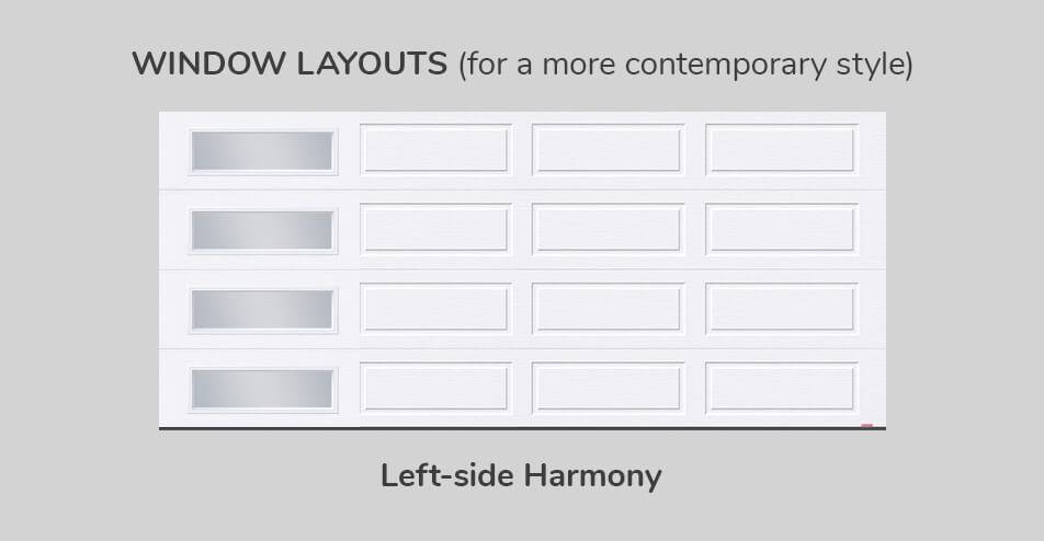 Window layouts, 16' x 7', Left-side Harmony