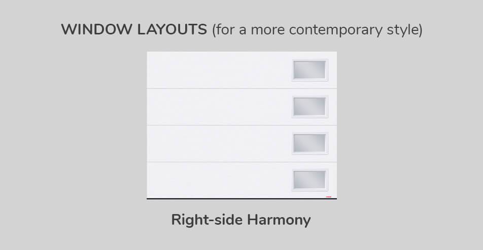 Window layouts, 9' x 7', Right-side Harmony